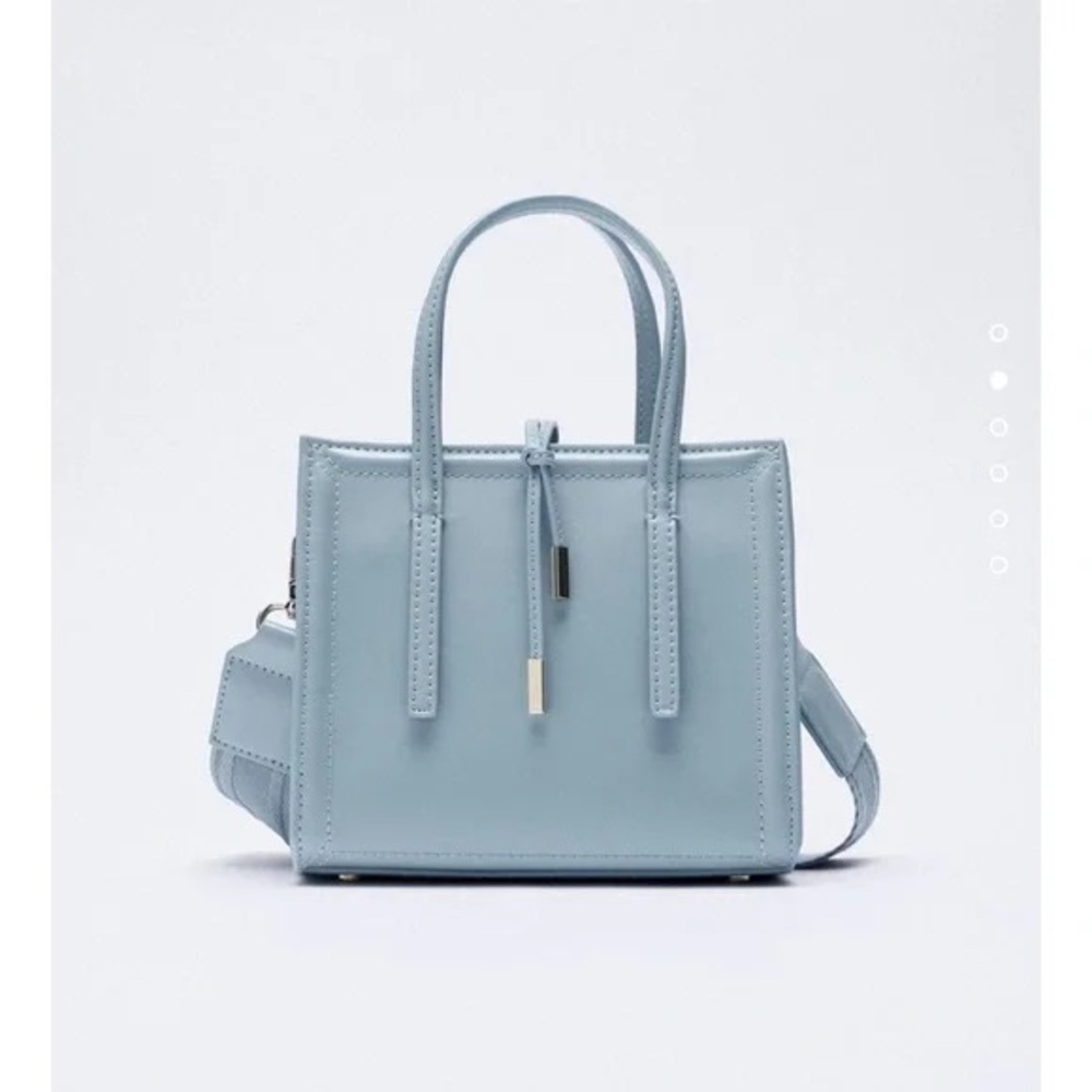 EUC ZARA mini city bag, light blue